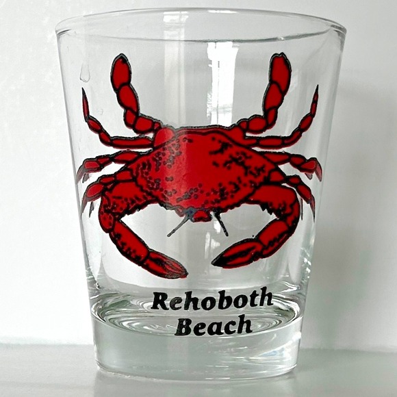 Rehoboth Beach Delaware Crab Collectible Shot Glass Barware Souvenir Drinkware - Picture 1 of 6